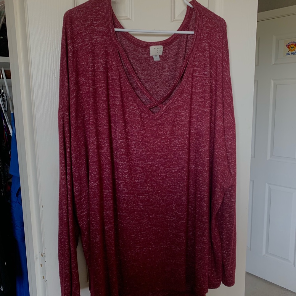 a new day red sweater
